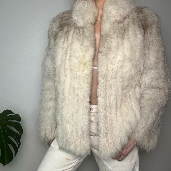 Vintage 60s OPERA Blue Fox Fur Coat - Picture 3 of 8